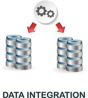 gegevens integratie icoon. 3d illustratie van gegevens wetenschap verzameling. creatief gegevens integratie 3d icoon voor web ontwerp, Sjablonen, infographics en meer vector