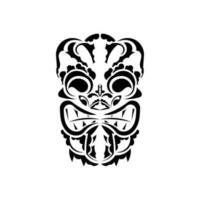 patroon masker. zwart tatoeëren in de stijl van de oude stammen. Maori stijl. vector illustratie geïsoleerd Aan wit achtergrond.