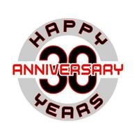 30 jaar verjaardag vector icoon, 30e verjaardag of verjaardag logo label. vector illustratie.