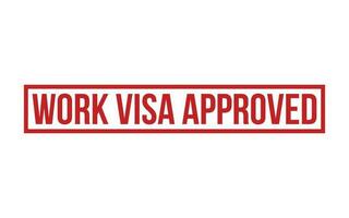 werk Visa goedgekeurd rubber postzegel zegel vector