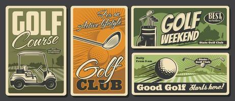 golf sport Clubs en apparatuur, vrije tijd werkzaamheid vector