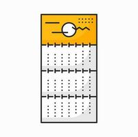 jaar kalender met datums, agenda schets icoon vector