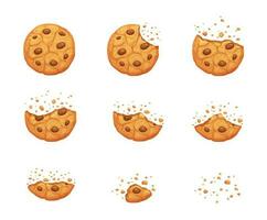 crumble biscuit koekje geanimeerd sprite, toetje vector