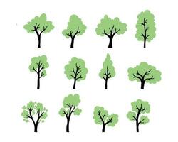 groen bomen vector hand- tekening