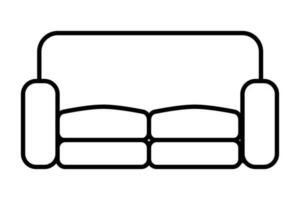 dubbele sofa stoel icoon bankstel icoon vector