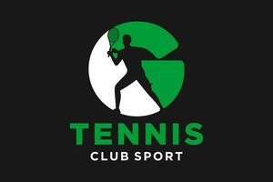 vector initialen brief g met tennis creatief meetkundig modern logo ontwerp.
