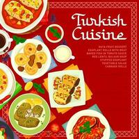 Turks keuken menu Hoes sjabloon vector kaart
