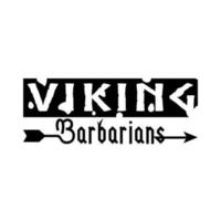 pijl typografie viking embleem. viking logo vector