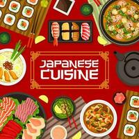 Japans keuken restaurant menu vector Hoes