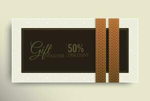 luxe gouden cadeaubon sjabloon vector