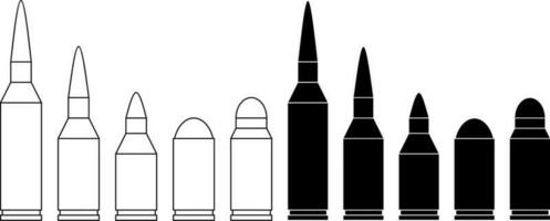 schets silhouet kogel icoon reeks geïsoleerd Aan wit achtergrond vector