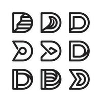 d logo laatste modern ontwerp vector