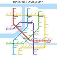 stad metro ondergronds vervoer kaart of regeling vector