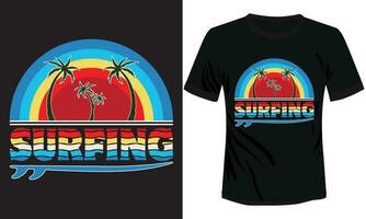 surfing t-shirt ontwerp vector illustratie