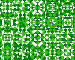 wit en groen keramisch tegel meetkundig patronen vector