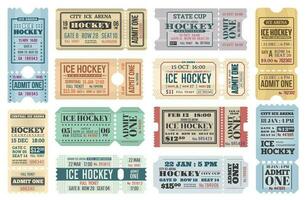 ijs hockey sport spel kaartjes, toegeven vector