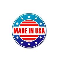 gemaakt in Verenigde Staten van Amerika etiket of banier, Amerikaans vlag sterren vector