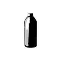 water flessen silhouet. plastic fles. vector