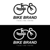 fiets logo, voertuig vector, fiets silhouet icoon, gemakkelijk ontwerp inspiratie vector