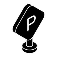 premie downloaden icoon van parkeren bord vector