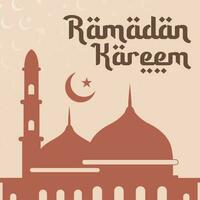 Ramadan wensen groeten vierkanter thema.ramadan kanon, ramadan moebarak, gelukkig Ramadan, vector