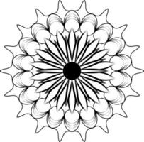 ronde patroon in Arabisch stijl mandala vorm voor mehendi, mehndi, tatoeëren, decoratie, decoratief ornament in etnisch oosters stijl vector