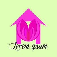 bloem huis logo vector