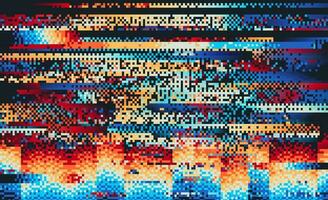 scherm fout glitch vervorming, pixels lawaai vector