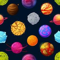 heelal ruimte sterren en planeten naadloos patroon vector