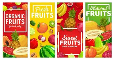 rijp fruit vector verticaal banners