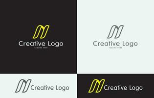 n brief logo ontwerp bedrijf logo vector kunst eps