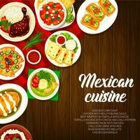 Mexicaans keuken restaurant gerechten vector banier