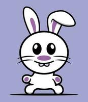 schattig tekenfilm konijn, konijn, schattig dier vector