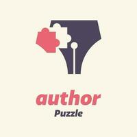 auteur puzzel logo vector