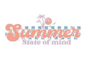 zomer citaat, retro zomer citaat, zomer gevoel, zomer strand, oceaan, zee vector