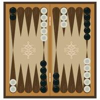 backgammon Aan een wit achtergrond. bord spel van backgammon voor recreatie. vector illustratie.