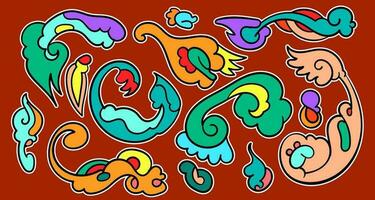 abstract tekening ornament Indonesië hedendaags batik patroon vector illustratie