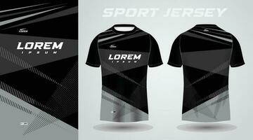 zwart overhemd voetbal Amerikaans voetbal sport Jersey sjabloon ontwerp mockup vector