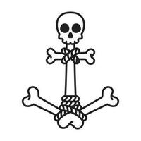 anker vector icoon logo piraat roer bot schedel boot nautische maritiem zee oceaan halloween illustratie symbool grafisch