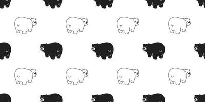 beer naadloos patroon vector polair beer tekenfilm tegel achtergrond illustratie behang geïsoleerd