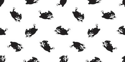kat naadloos vector patroon katje calico ras halloween tegel achtergrond sjaal geïsoleerd behang zwart