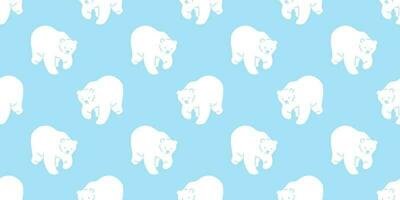 beer naadloos patroon polair beer vector panda teddy sjaal geïsoleerd tegel achtergrond herhaling behang tekenfilm illustratie