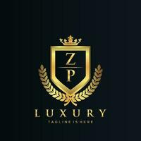 zp brief eerste met Koninklijk luxe logo sjabloon vector