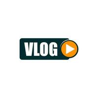 vlog icoon, TV uitzending, leven stroom, blog icoon vector