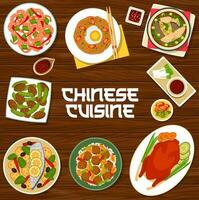 Chinese keuken vector menu omslag, China maaltijden