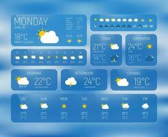 weer voorspelling meteorologie widget app koppel vector