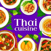 Thais keuken maaltijden menu Hoes ontwerp sjabloon vector