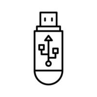 USB vector ultine icoon. eps 10 het dossier