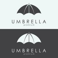 kleurrijk paraplu logo sjabloon met gemakkelijk concept vector