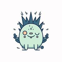 een schattig en kleurrijk kawaii monster illustratie, perfect voor kinderen boeken, stickers, en handelswaar ontwerp vector